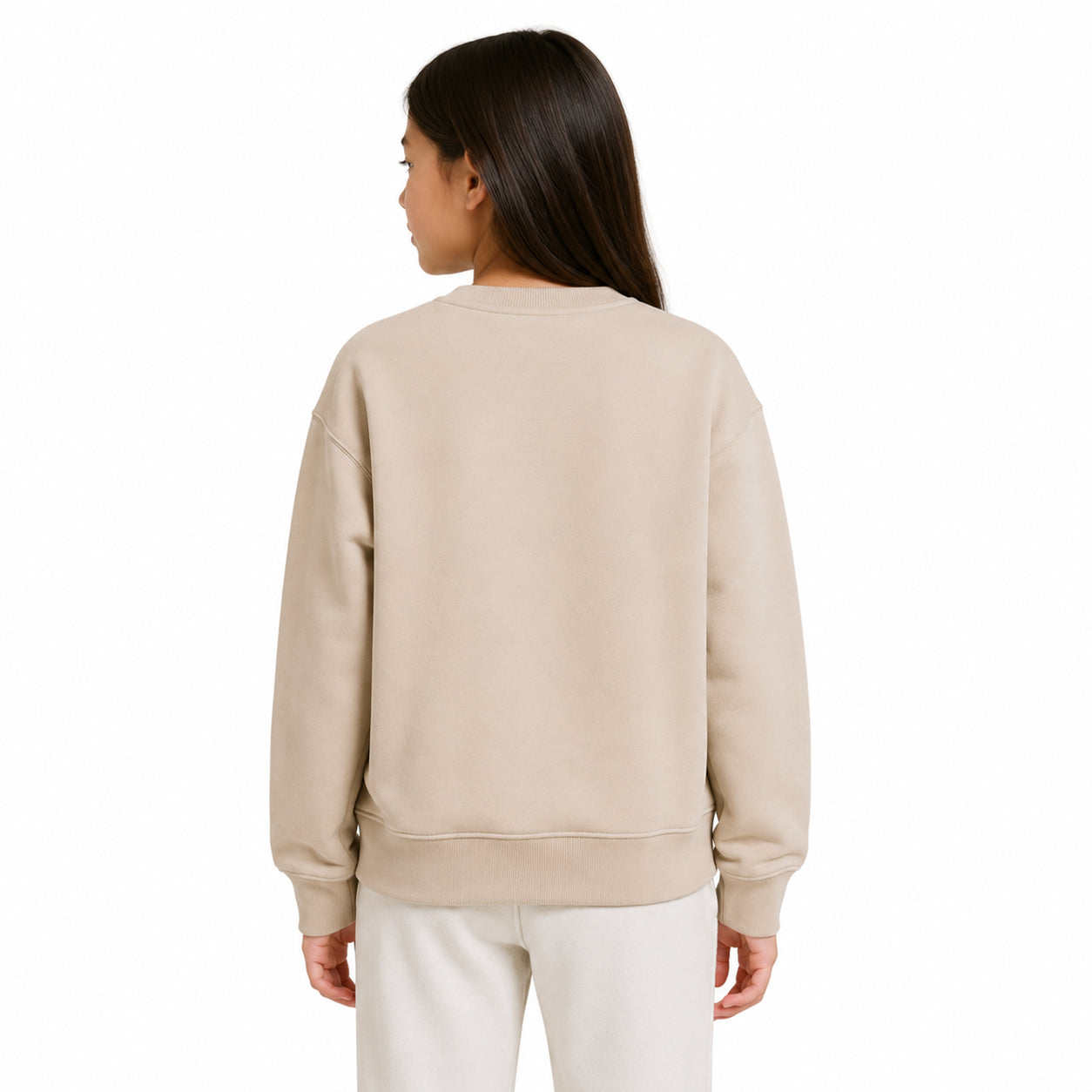 New Balance French Terry Small Logo Crew LAKG0055-BIS | Unisex Bambino | Bisque
