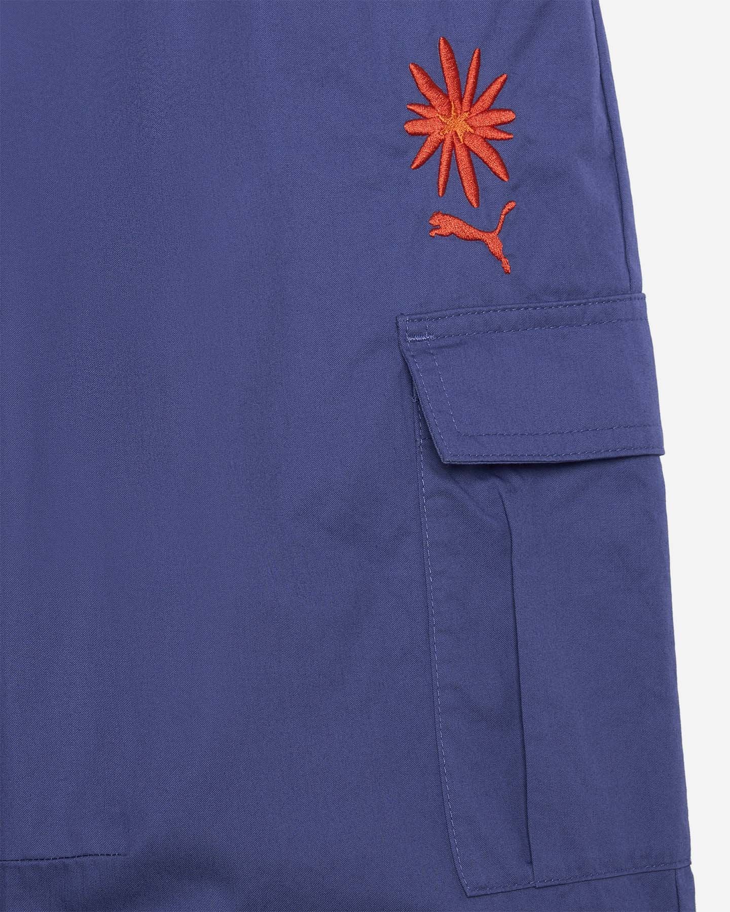 PUMA BUTTERFLY VIBE FLORAL CARGO PANTS G BLUE 633281-46