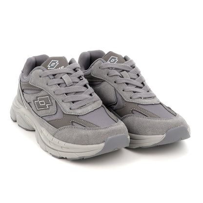 Lotto Boston AMF SUE JR – Scarpe sportive ragazzo unisex grigio in nabuk e mesh – 223819-AZW