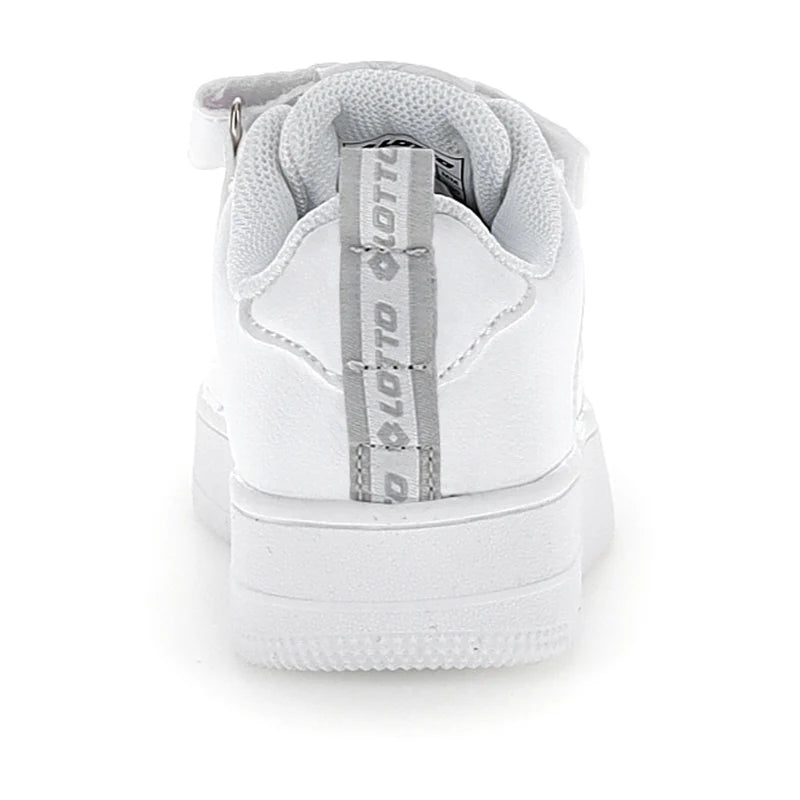 Lotto Cavaliers AMF INF S – Sneaker Bambino in Ecopelle | Bianco
