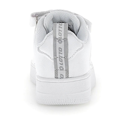 Lotto Cavaliers AMF INF S – Sneaker Bambino in Ecopelle | Bianco