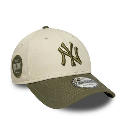 NEW ERA 9FORTY New York Yankees MLB sidepatch beige chiaro 60758992