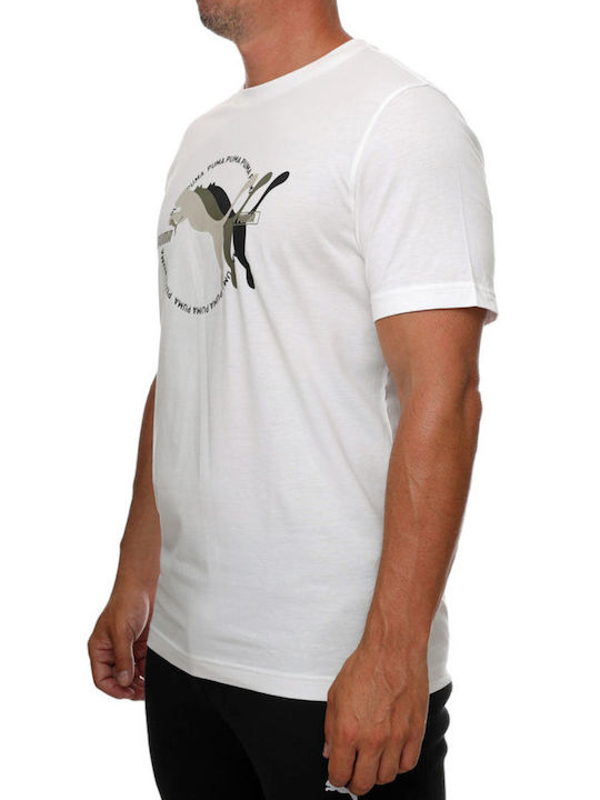 PUMA GRAPHICS MULTIPLE CAT LOGO TEE WHITE 684826-02