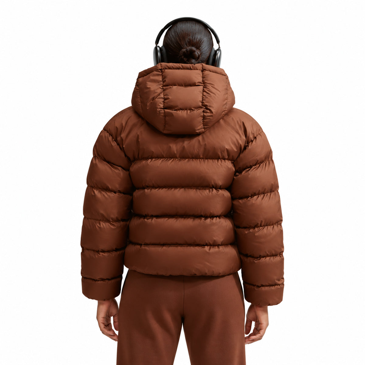 Nike Sportswear Therma-FIT Giacca Imbottita Donna Puffer con Cappuccio Vestibilità Ampia Imbottitura Sintetica Marrone Taglie XS-L IF5931-259