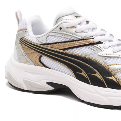 PUMA MORPHIC WHITE-GOLD-SILVER 392724-25