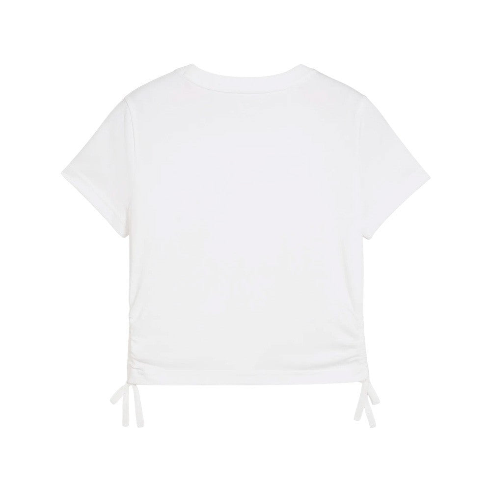 PUMA ESS METALLIC KNOTTED TEE G WHITE 686419-02