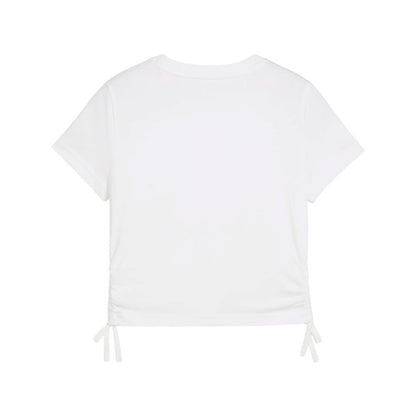 PUMA ESS METALLIC KNOTTED TEE G WHITE 686419-02