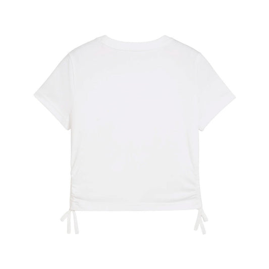 PUMA ESS METALLIC KNOTTED TEE G WHITE 686419-02