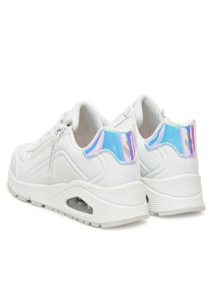 Skechers Uno Gen1 Zip and S Sneakers Bambina Bianche