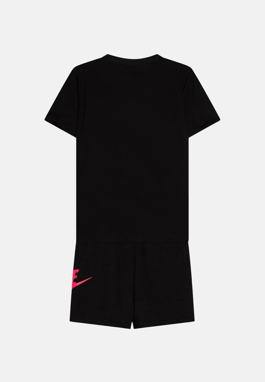 NIKE CLUB TEE & SHORT SET HYPER PINK/BLACK 66L596-A1U