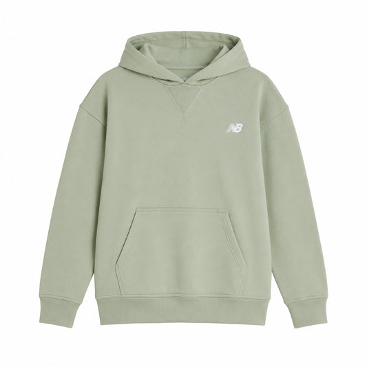 New Balance French Terry Small Logo Hoodie LAKG0056-SRV | Bambina | Silver Moss