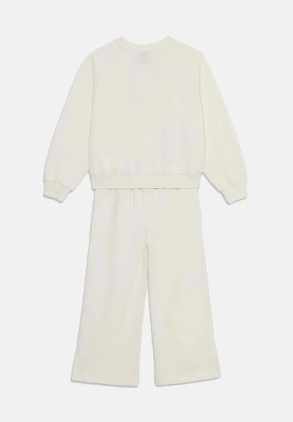 CONVERSE CNVG RAGLAN CREW & PANT SET EGRET 4CH415-W2Y