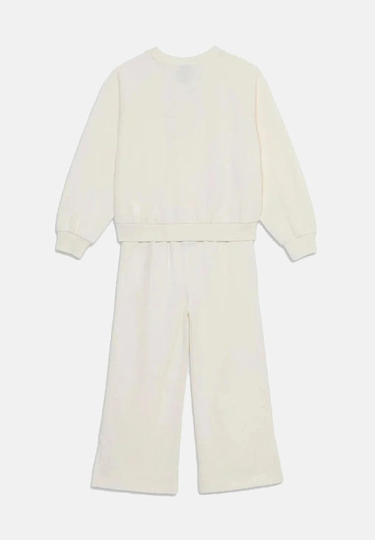 CONVERSE CNVG RAGLAN CREW & PANT SET EGRET 4CH415-W2Y