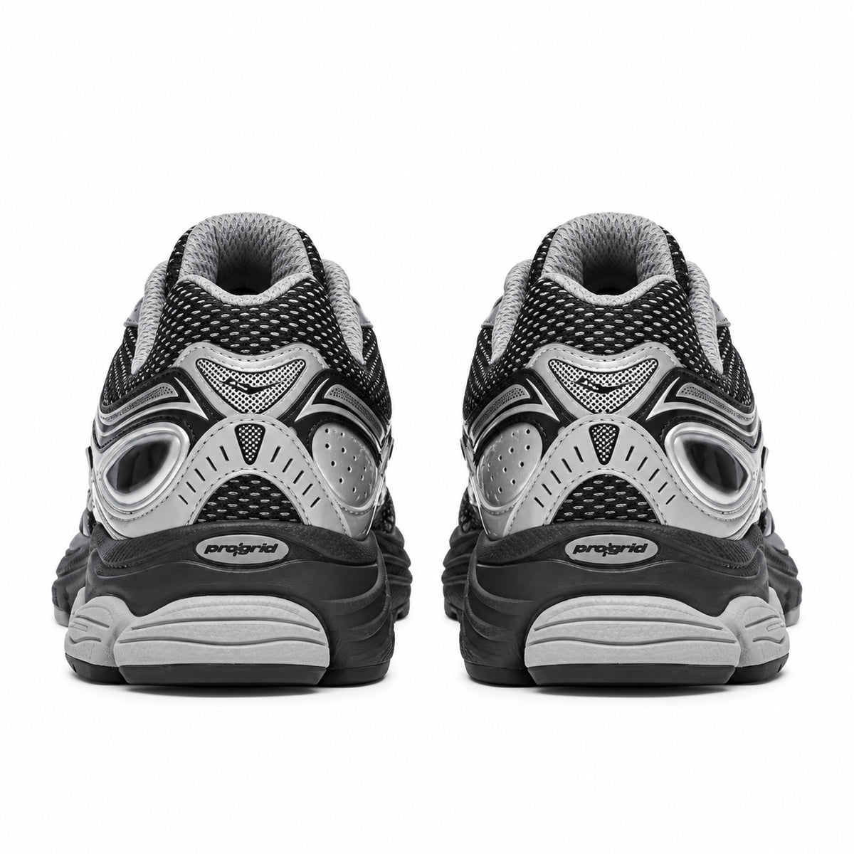Saucony ProGrid Omni 9 Sneakers Unisex Scarpe Retro Running Uomo Donna Mesh ed Ecopelle Ammortizzazione ProGrid Nero Argento 36-46 S70739-13
