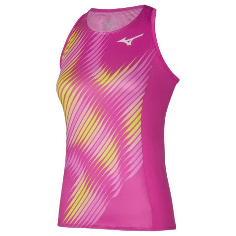 Mizuno TENNIS PRINTED TANK W Fuchsia fedora 62GAA20260