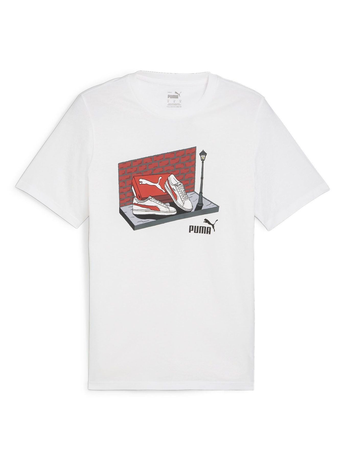 PUMA GRAPHICS SNEAKER BOX TEE WHITE 680175-02