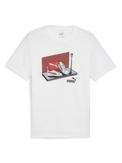 PUMA GRAPHICS SNEAKER BOX TEE WHITE 680175-02