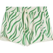 FREDDY FRE PANTALONE SHORT BEIGE-ZEBRA GREEN ON BEIGE S4WMVP1C-ZANI82