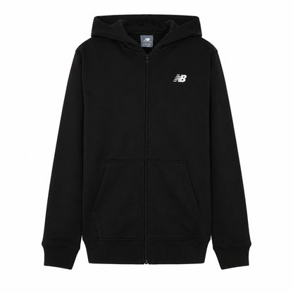 New Balance French Terry Small Logo Full Zip Hoodie LAKB0057-BK | Unisex Bambino | Nero
