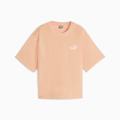 PUMA ESS ELEVATED RELAXED CROPPED TEE PEACH FIZZ 677947-45
