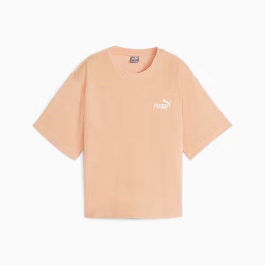 PUMA ESS ELEVATED RELAXED CROPPED TEE PEACH FIZZ 677947-45