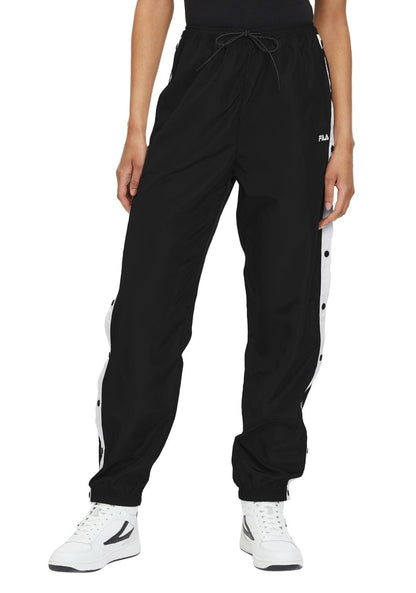 FILA LARISA HIGH WAIST BUTTENDED TRACK PANTS BLACK-BRIGHT WHITE FAW0768-83072
