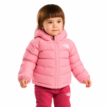 The North Face Baby Reversible Perrito Giacca Imbottita Reversibile con Cappuccio Neonata Bimba Rosa Primrose Inverno Taglie 6-24 Mesi NF0A88W3NO91