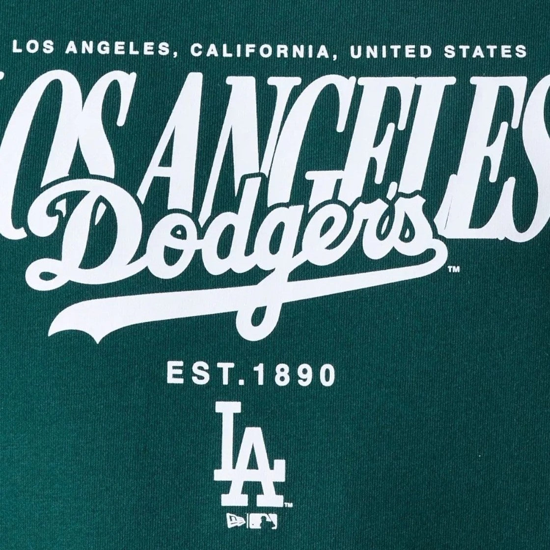 New Era Felpa LA Dodgers MLB Script Verde 60758769