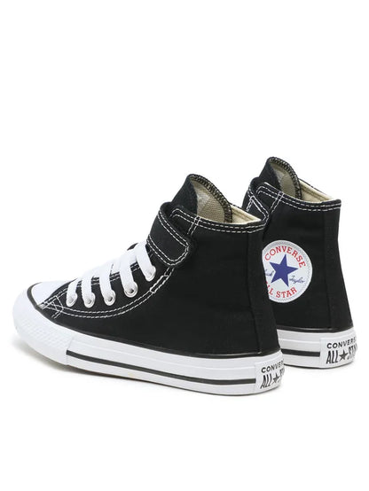 CONVERSE CHUCK TAYLOR ALL STAR 1V EASY - ON - BLACK/NATURAL/WHITE scarpe stivaletto bambini nero/bianco velcro 372883C