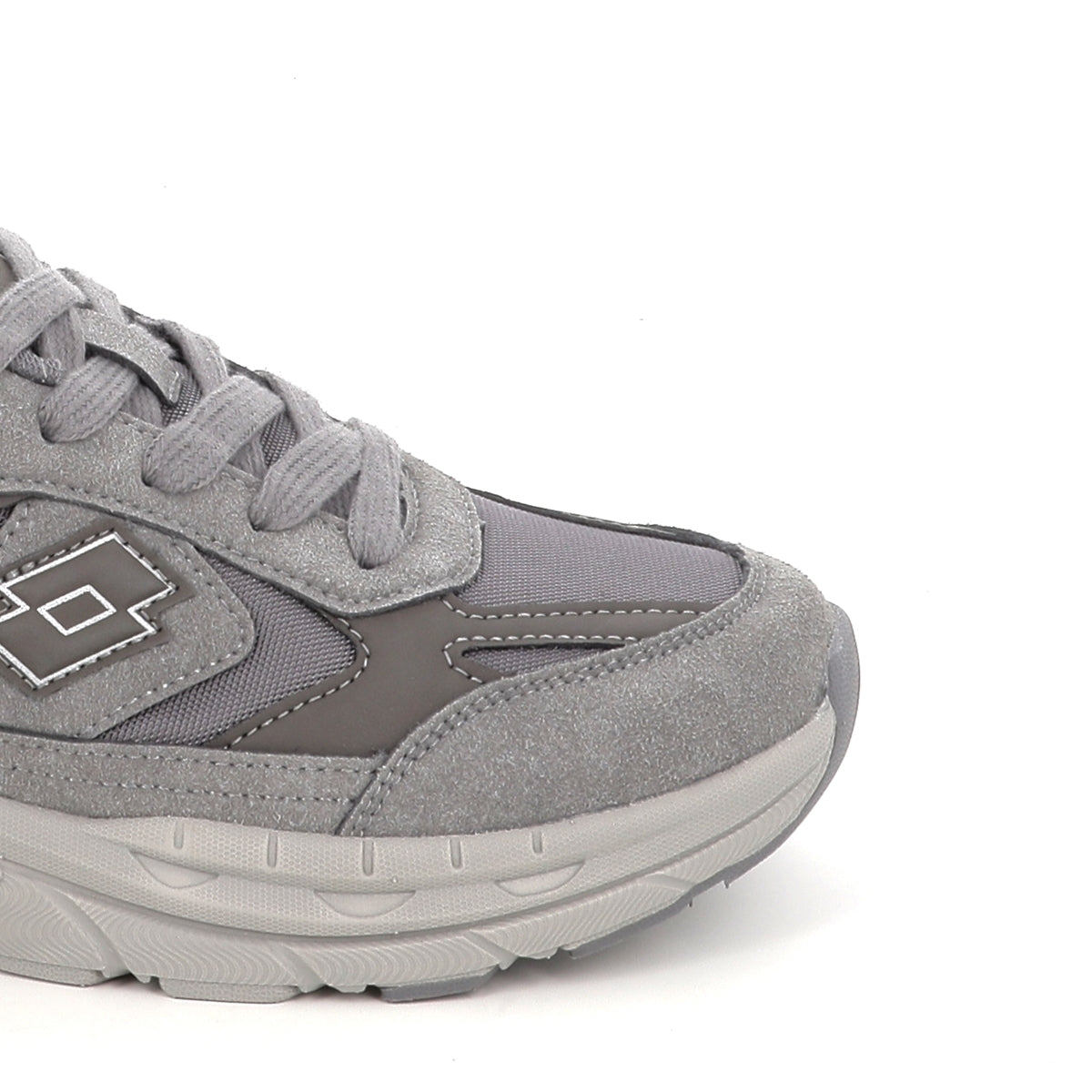 Lotto Boston AMF SUE JR – Scarpe sportive ragazzo unisex grigio in nabuk e mesh – 223819-AZW