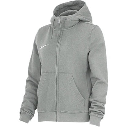 Nike Team Club Full Zip Hoodie FT 0225NZ-063 | Felpa con Cappuccio e Zip Donna | Grigio