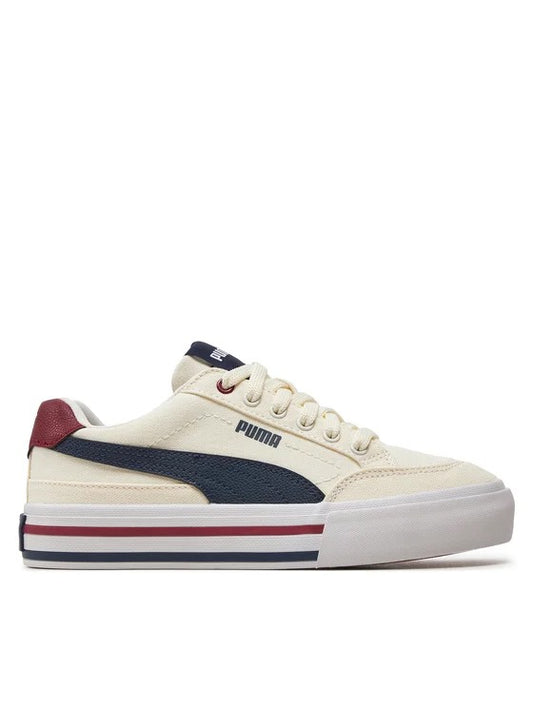 PUMA COURT CLASSIC VULC FS JR WARM WHITE-NAVY-SUGARED ALMOND 396558-01