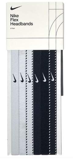 NIKE CLASSIC HEADBANDS 6PK WH/BK/WH N1011927189OS