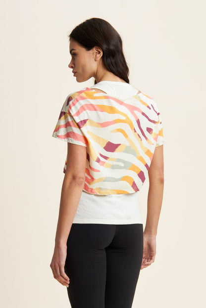 FREDDY T-SHIRT MANICA CORTA CREAM+ZEBRAANIMALIERMULTICOLOR S25WMVT1C-WAN117