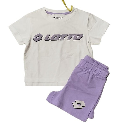 LOTTO COMPLETO 2 PEZZI BIANCO/LILLA LT0204-022