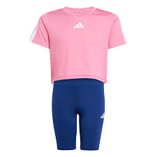 ADIDAS JG TR-ES 3S SET PNKFUS/WHITE JJ5043