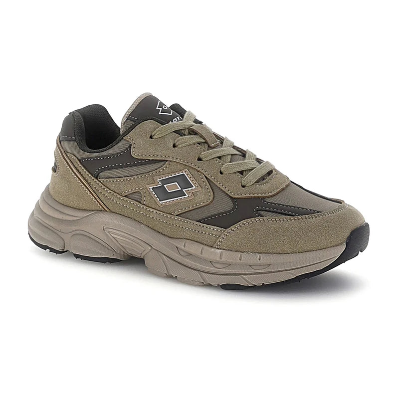 Lotto Boston AMF SUE JR Sneakers Ragazzo Ragazza in Nabuk Verde Dark Olive Grape Leaf Taglie 37-40 223819-EX7