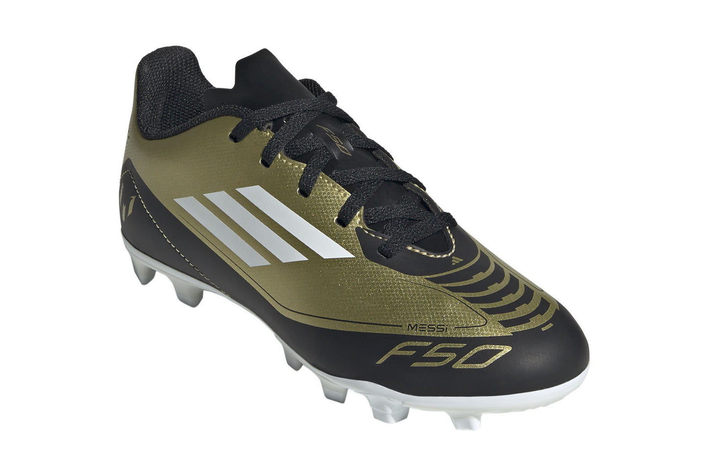 ADIDAS F50 CLUB FXG J MESS GOLDMT/FTWWHT/CBLACK IG9319