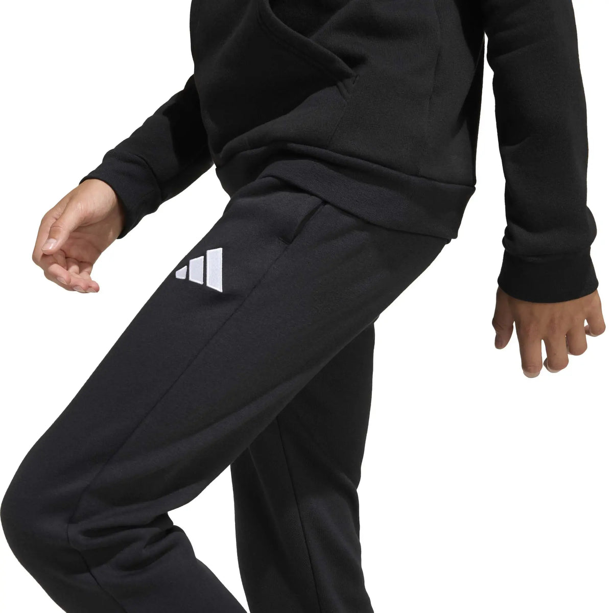 Adidas Entrada26 Sweat – Pantaloni tuta jogger bambino unisex nero in felpa (fleece) – JZ9136