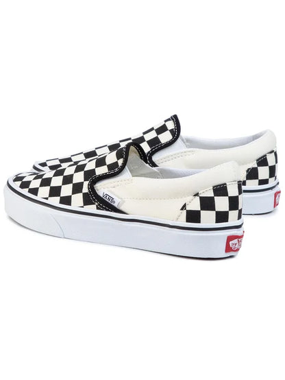 VANS Classic Slip-On Blk&WhtChckerboard/Wht VN000EYEBWW1