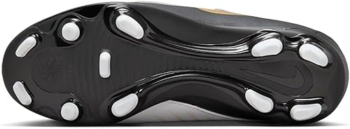 NIKE JR PHANTOM GX II CLUB FG/MG WHITE/BLACK-MTLC GOLD COIN FJ2600-100