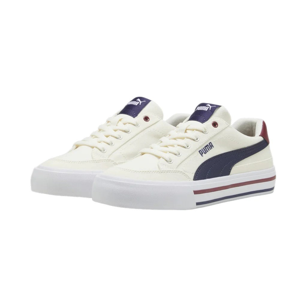 PUMA COURT CLASSIC VULC FS WARM WHITE-NAVY-SUGARED ALMOND 396353-01