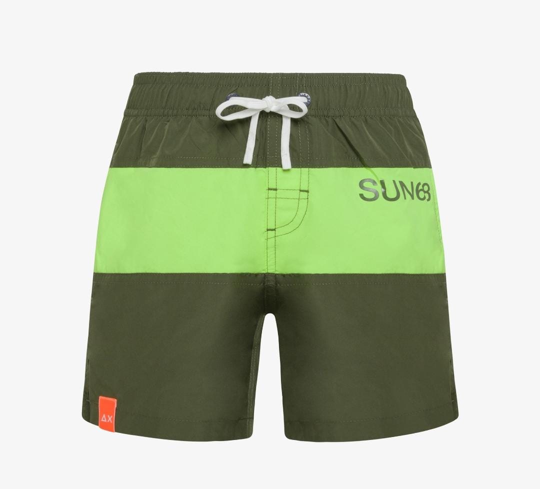 Sun68 BOY'S SWIM PANT STRIPE ON MIDDLE	MILITARE H34316-19