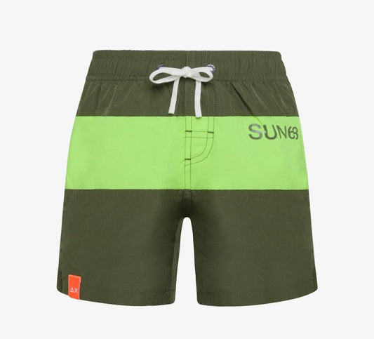 Sun68 BOY'S SWIM PANT STRIPE ON MIDDLE	MILITARE H34316-19