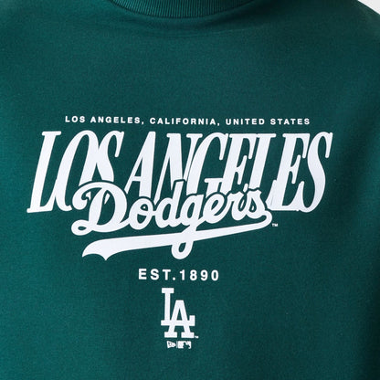 NEW ERA Felpa LA Dodgers MLB Script Verde Scuro 60758769