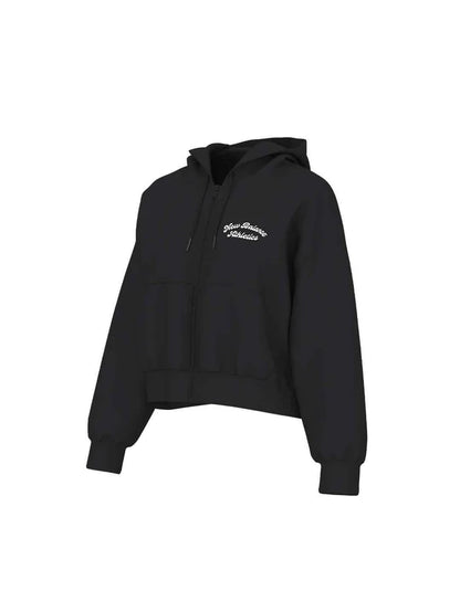 NEW BALANCE LINEAR HERITAGE FLEECE FULL ZIP - BLACK WJ53509BK