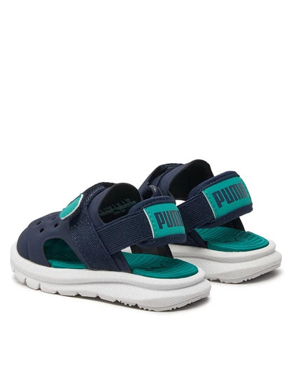 PUMA EVOLVE SANDAL AC INF NAVY-SPARKLING GREEN-WHITE 389148-08