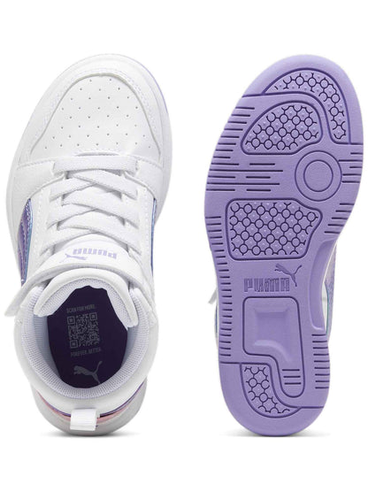 PUMA REBOUND V6 MID BOUNCY SKY AC+ PS PUMA WHITE-LAVENDER ALERT-MAUVED OUT 398726-01