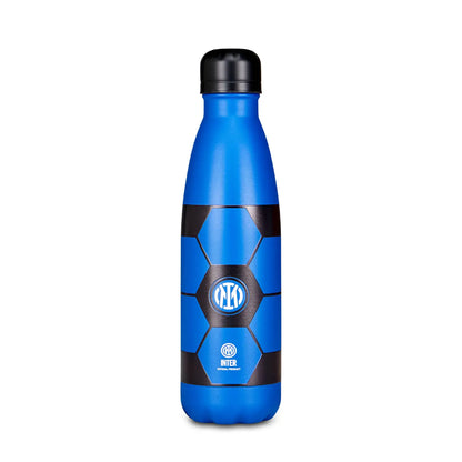 Inter Borraccia Termica 500 ml Ufficiale FC Internazionale Milano in Acciaio Nero Azzurro per Sport Scuola Ufficio Idea Regalo Tifosi 30F302610