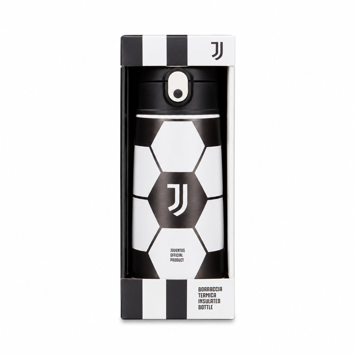 Juventus Borraccia Termica Kid 460 ml Ufficiale Juventus FC in Acciaio Bianco Nero per Bambini Scuola Sport e Gite Idea Regalo Tifosi 30B602612